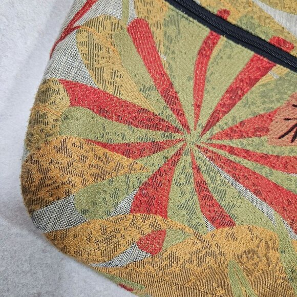 Danny K. Tapestry Crossbody‎ Bag Multicolor Adjustable Strap Zipper Compartments - Picture 9 of 16